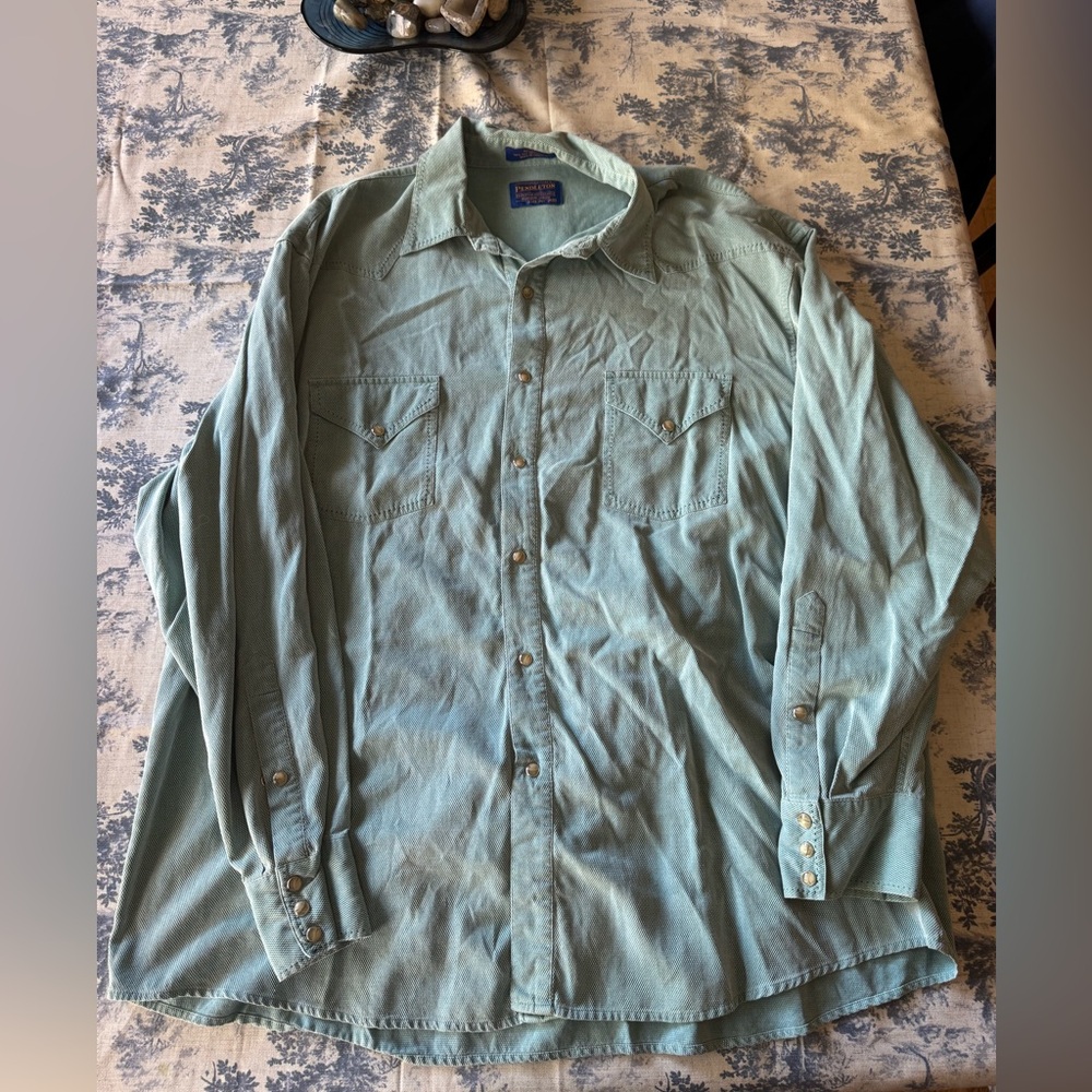 Pendleton Silk Button-Up Shirt - image 1